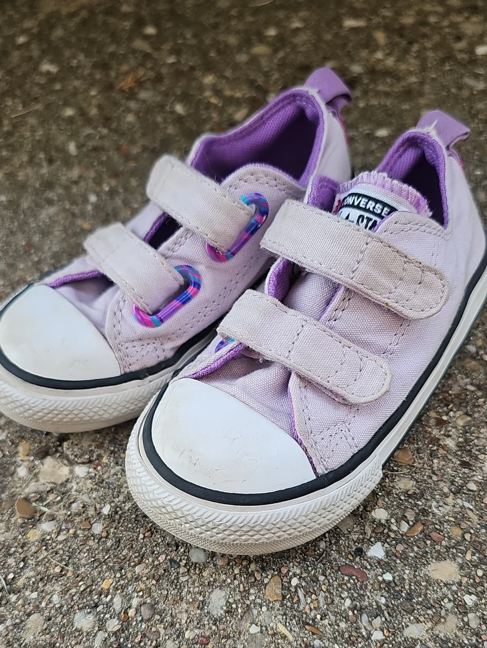 Converse Chuck Taylor All Star Lilac Purple Two Strap Sneakers Baby Toddler 7